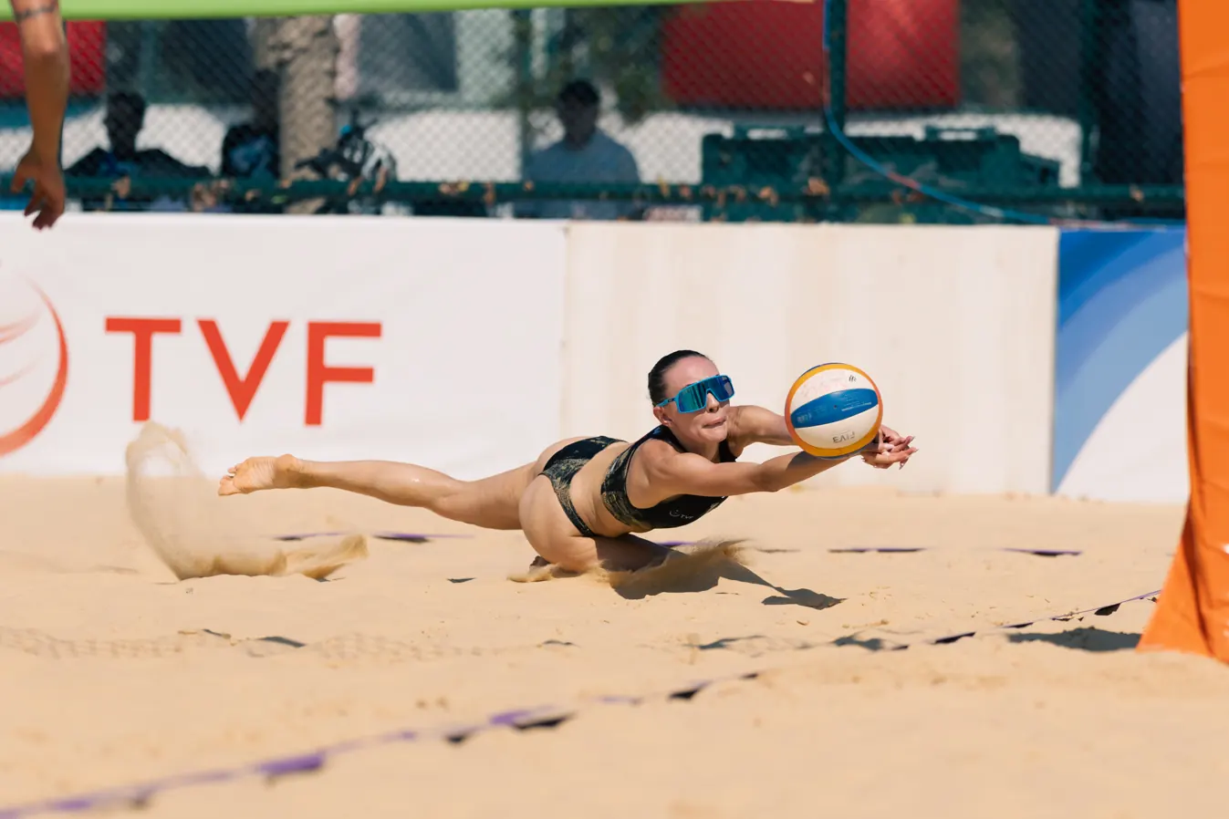 Diving dig in front of the TVF board